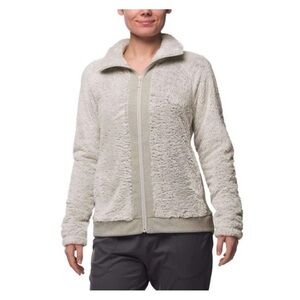 The North Face Women’s Furry Fleece Full-Zip Jacket, Gray & Beige – Size Sm